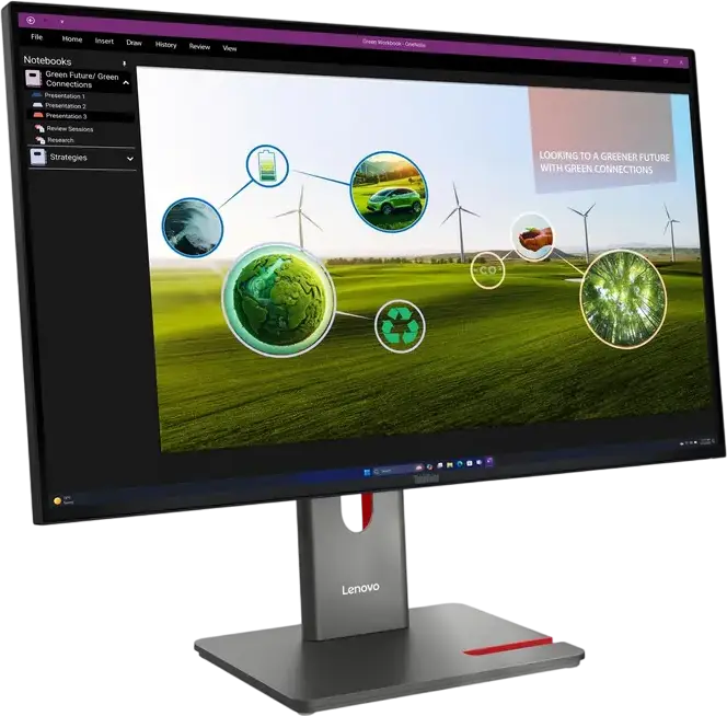 Monitor Lenovo ThinkVision P27q-40 27" WQHD IPS, 2560x1440, 120Hz, HDR10, 98% DCI-P3, USB-C, HDMI 2.1, DP Daisy Chain, Stand Ergonomic, Eclipse Black