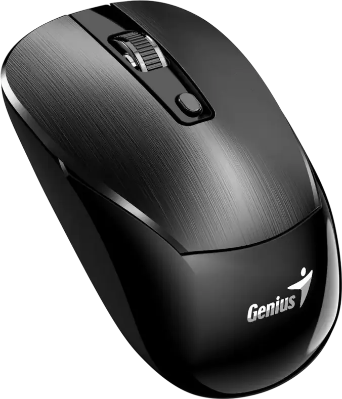 Set Tastatură și Mouse Wireless Genius SlimStar 8250, Layout QWERTY, Dual Mode Bluetooth 5.3 și 2.4GHz RF, Taste Membrană Slim, Taste Hotkey AI Copilot, Negru