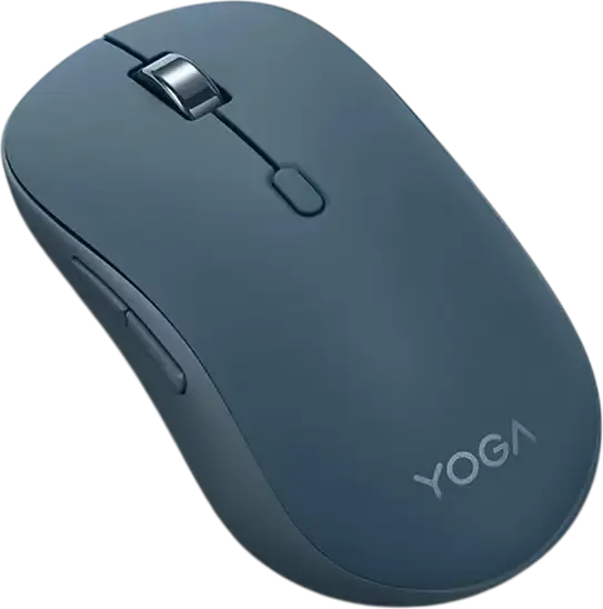 Lenovo Yoga Bluetooth Silent Mouse, Tidal Teal, Bluetooth 5.3, Multi-Device Pairing up to 3 Devices, 4000 DPI Optical Sensor, Ergonomic Ambidextrous Design, 6 Buttons