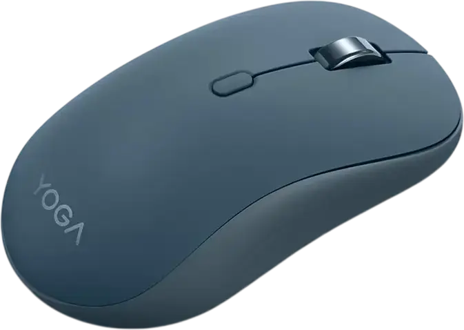 Lenovo Yoga Bluetooth Silent Mouse, Tidal Teal, Bluetooth 5.3, Multi-Device Pairing up to 3 Devices, 4000 DPI Optical Sensor, Ergonomic Ambidextrous Design, 6 Buttons