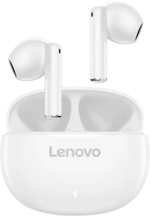 Lenovo E310 True Wireless Stereo TWS Earbuds, Bluetooth 5.3, 13mm Hyperdynamic Driver, ENC Noise Reduction, IPX4 Waterproof, 20h Playtime, Color: White