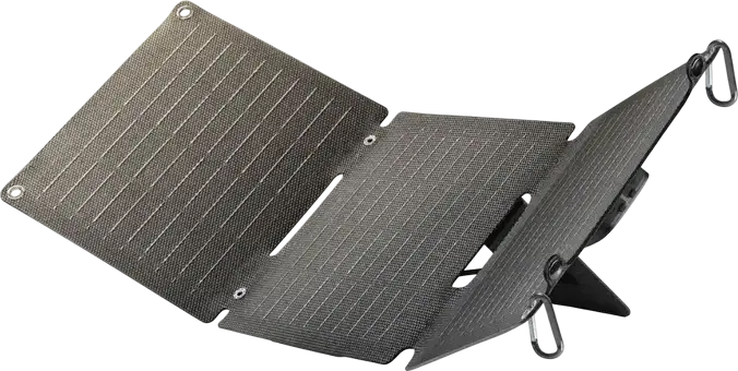 Încărcător Solar Portabil Cellularline Tierra 20W ACHSOLAR2USB20WD, Panouri ETFE Eficiente, Porturi USB-C și USB-A, Rezistent IP65, Culoare: Gri