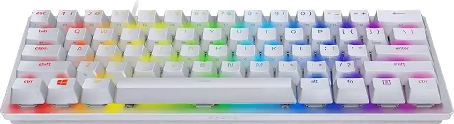 Razer Huntsman Mini 60% Wired Gaming Keyboard, Clicky Optical Switches, English Layout, Doubleshot PBT Keycaps, Detachable USB Type-C, Razer Chroma RGB, RZ03-03390