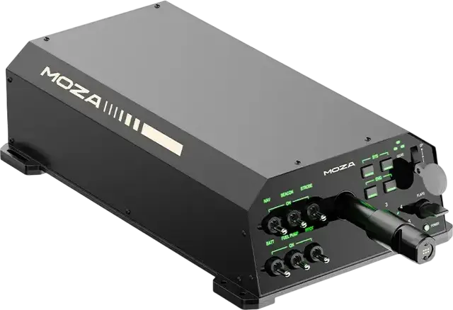 Bază Yoke MOZA AY210 cu Force Feedback pentru PC și seria MOZA Yoke, Motoare Servo Duale Forță Pitch 210N, Carcasă Aliaj Aluminiu, Encoder Magnetic 15-bit pentru MSFS 2024/2020, X-Plane 12, DCS