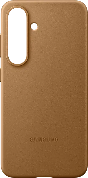 Husa Samsung Galaxy S25 Kindsuit EF-VS931PFEGUS Slim din Piele Ecologică Material Bio, Culoare Camel, cu Interior de Suede, Compatibilă Încărcare Wireless și AI