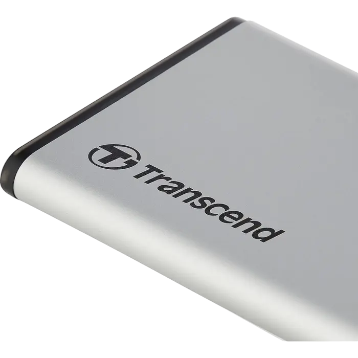 Transcend StoreJet 25S3 External 2.5" SATA HDD SSD Enclosure, Aluminum Casing, USB 3.1 Gen 1 Interface, UASP Support, Silver, TS0GSJ25S3