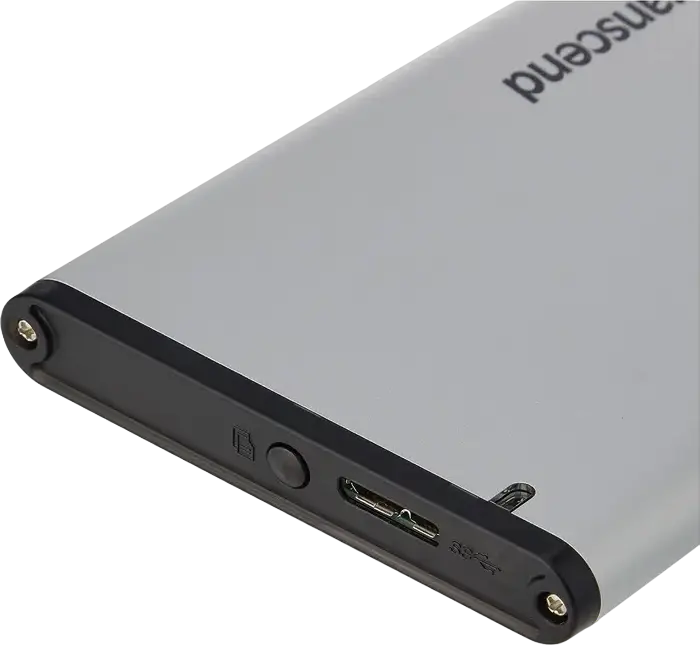 Transcend StoreJet 25S3 External 2.5" SATA HDD SSD Enclosure, Aluminum Casing, USB 3.1 Gen 1 Interface, UASP Support, Silver, TS0GSJ25S3