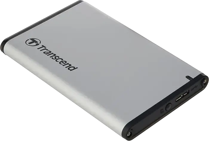 Transcend StoreJet 25S3 External 2.5" SATA HDD SSD Enclosure, Aluminum Casing, USB 3.1 Gen 1 Interface, UASP Support, Silver, TS0GSJ25S3