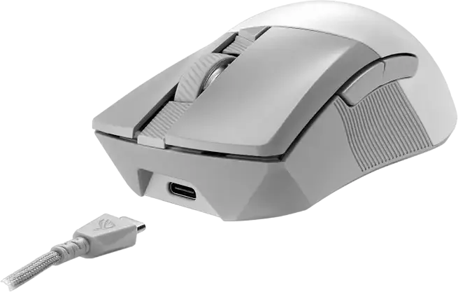 Mouse Gaming ASUS ROG Gladius III Wireless AimPoint, Senzor Optic 36,000 DPI, 650 IPS, 50G, Conectivitate Tri-mod (RF 2.4GHz, BT 5.1, USB), Switchuri Schimbabile