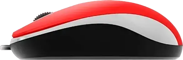 Genius DX-110 Wired Optical Mouse, Red, 1200 DPI, 3 Buttons, Ambidextrous Design, USB Interface, 1.5m Cable, Compatible with Windows and macOS