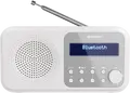 Radio Digital Portabil Sharp DR-P420, DAB, DAB+, FM cu RDS, Bluetooth 5.0, Ecran LCD, Alarmă Dublă, Antenă Telescopică, Culoare: Alb, 17.4 x 9 x 5.3 cm