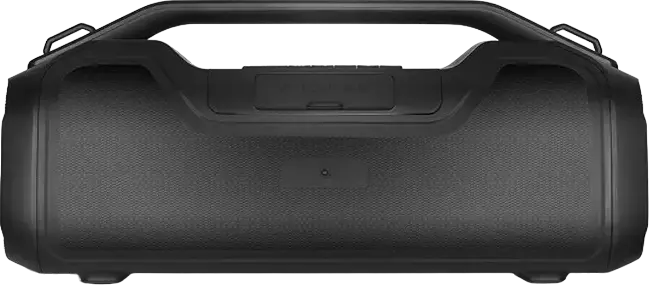 Sistem Audio Portabil SVEN PS-390 Boombox, 50W RMS, Bluetooth 5.0, Rezistent la Apă IPX5, TWS, Iluminare RGB, Funcție Power Bank, Culoare: Negru