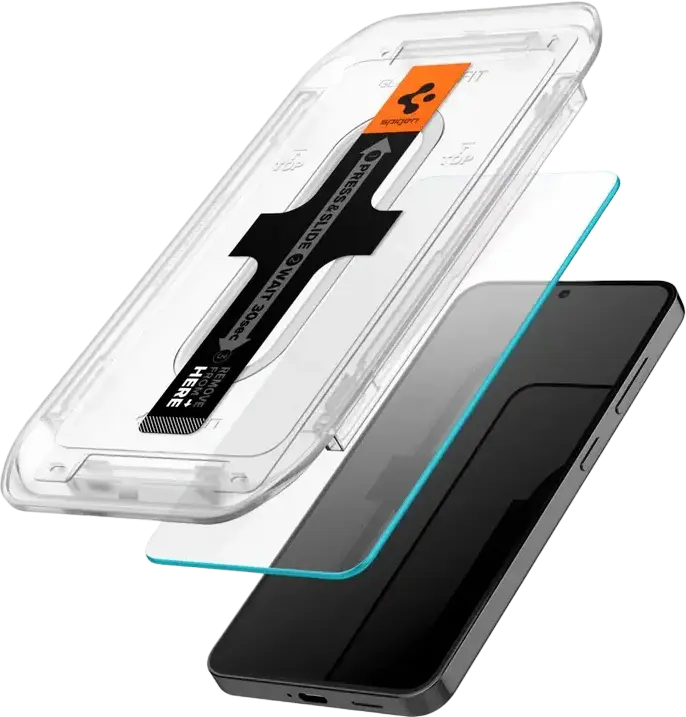 Spigen EZ Fit GLAS.tR Tempered Glass Screen Protector for Samsung Galaxy S24, 9H Hardness, Case-Friendly, with Auto-Alignment Installation Tray, 1 Pack