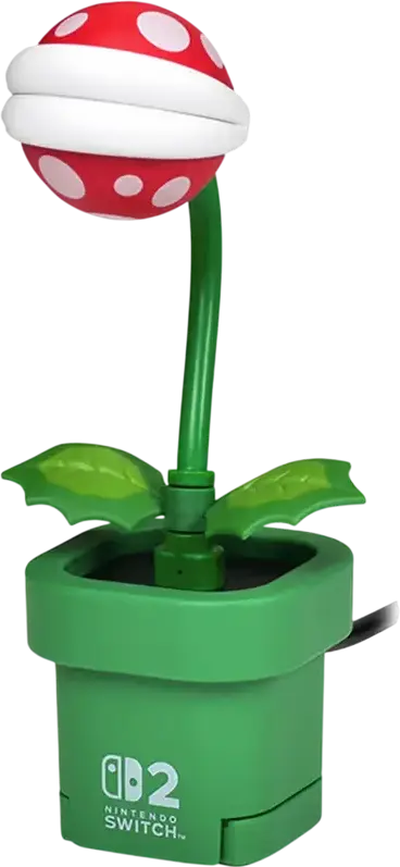 Hori Piranha Plant Camera for Nintendo Switch 2, Officially Licensed by Nintendo, 640x480 Resolution, 30fps, 85° View Angle, USB-C Connection, Warp Pipe Base