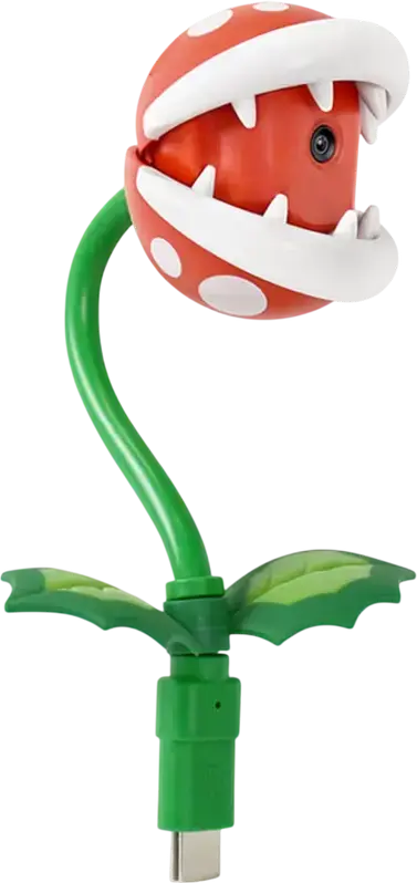 Hori Piranha Plant Camera for Nintendo Switch 2, Officially Licensed by Nintendo, 640x480 Resolution, 30fps, 85° View Angle, USB-C Connection, Warp Pipe Base