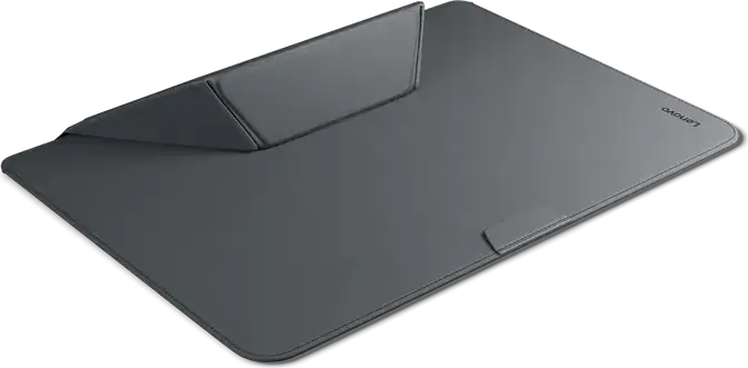 Lenovo Origami X9 Sleeve 4X41R83942 for 14" Laptops, Polyurethane & Recycled RPET, Origami-fold Retractable Stand, Hidden Magnets, Thunder Grey
