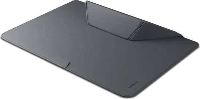 Lenovo Origami X9 Sleeve 4X41R83942 for 14" Laptops, Polyurethane & Recycled RPET, Origami-fold Retractable Stand, Hidden Magnets, Thunder Grey