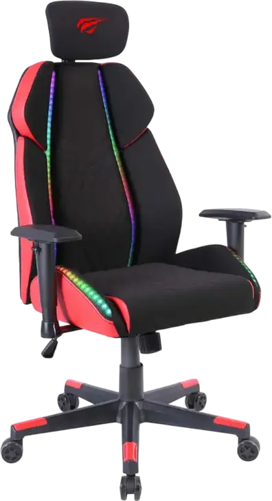 Scaun Gaming Havit GC938, PU Piele, Negru | Roșu
