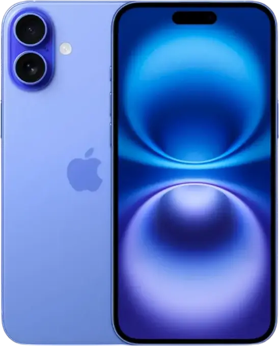 Смартфон Apple iPhone 16, процессор A18, 8 ГБ ОЗУ, OLED-дисплей Super Retina XDR 6.1 дюйма, камера Fusion 48 Мп, память 128 ГБ, цвет Ultramarine, 5G, Wi-Fi 7, iOS 18, IP68