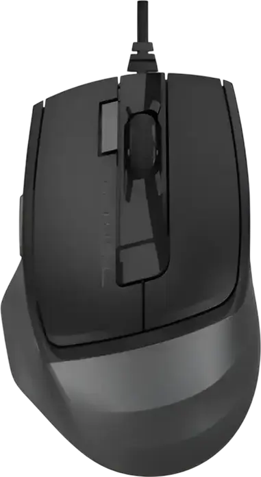 A4Tech FM45S Air Wired USB Optical Mouse, 2400 DPI Adjustable, 7 Buttons, Desk and Air Dual Modes, Multimedia & Gaming, Stone Gray, Keyboard Layout: -1