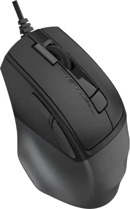 A4Tech FM45S Air Wired USB Optical Mouse, 2400 DPI Adjustable, 7 Buttons, Desk and Air Dual Modes, Multimedia & Gaming, Stone Gray, Keyboard Layout: -1
