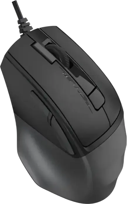 A4Tech FM45S Air Wired USB Optical Mouse, 2400 DPI Adjustable, 7 Buttons, Desk and Air Dual Modes, Multimedia & Gaming, Stone Gray, Keyboard Layout: -1