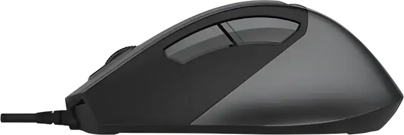A4Tech FM45S Air Wired USB Optical Mouse, 2400 DPI Adjustable, 7 Buttons, Desk and Air Dual Modes, Multimedia & Gaming, Stone Gray, Keyboard Layout: -1