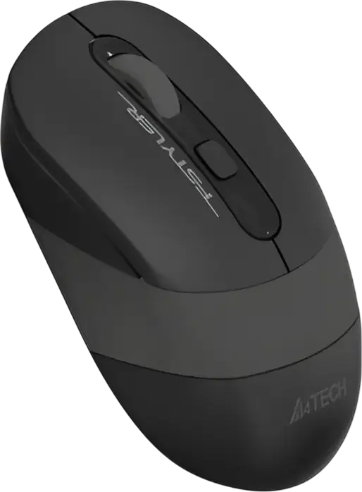 Беспроводная оптическая мышь A4Tech Fstyler FG10S, Черный, Nano USB приемник 2.4 ГГц, бесшумные клики, регулируемый DPI 1200/1600/2000, симметричный дизайн