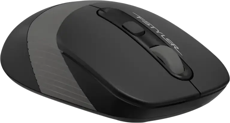 Беспроводная оптическая мышь A4Tech Fstyler FG10S, Черный, Nano USB приемник 2.4 ГГц, бесшумные клики, регулируемый DPI 1200/1600/2000, симметричный дизайн