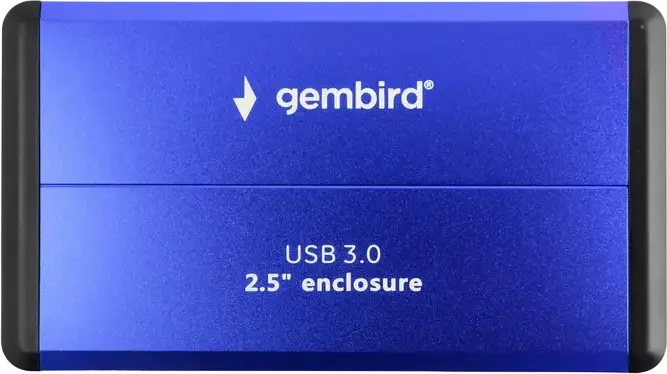 Gembird EE2-U3S-2 External 2.5" SATA III to USB 3.0 Hard Drive Enclosure, Aluminum Case, JMS578 Chipset, Color: Blue, Interface: USB 3.0