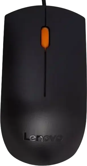 Set Tastatură și Mouse Lenovo 300 USB Combo cu fir, Layout US/RU, Switch Insulă, Taste Insulă Rezistente la Apă, Mouse Optic Ambidextru 1600 DPI, Negru