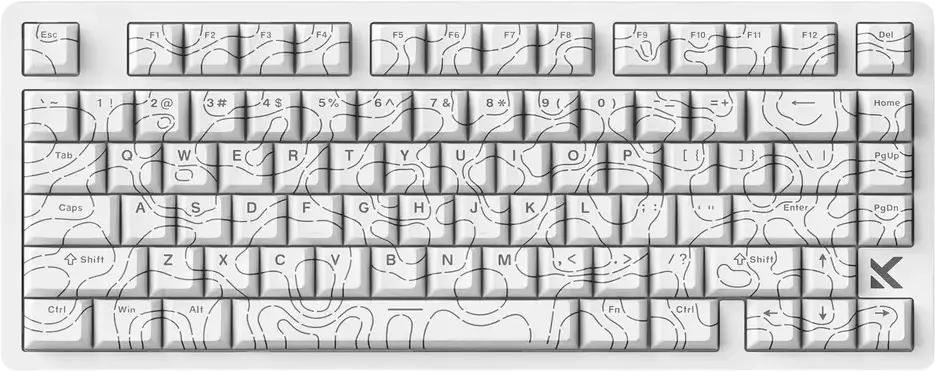 Tastatură MCHOSE Jet 75, Cu fir, White Topographic