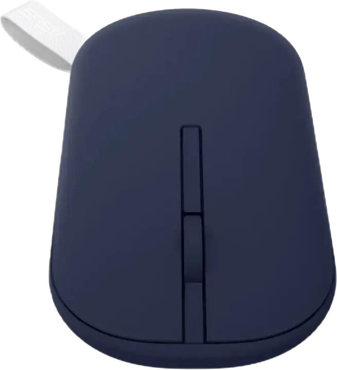Mouse Wireless ASUS Marshmallow MD100, Optic, Albastru, Bluetooth și RF 2.4GHz, 1600 DPI, capace magnetice interschimbabile, curea de transport, compatibil Windows și macOS