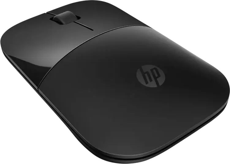 HP Z3700 Wireless Optical Mouse, Black, 1200 DPI, 2.4GHz RF Connectivity, Ambidextrous Slim Design, 3 Buttons with Scroll Wheel, USB Nano Receiver