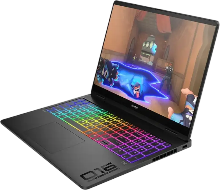 Игровой ноутбук HP OMEN MAX 16 - Intel Core Ultra 7 255HX, 32GB DDR5 RAM, SSD 1TB, Экран 16" WQXGA IPS 240Гц, NVIDIA GeForce RTX 50 Series, Корпус из алюминия, Shadow Black, FreeDOS