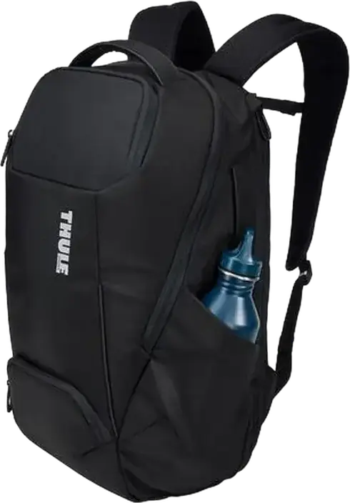Rucsac pentru laptop Thule Accent 26L, Negru, Poliester reciclat 1680D, Compatibil cu laptop până la 15.6" sau MacBook 16", Compartiment SafeZone, Rezistent la apă