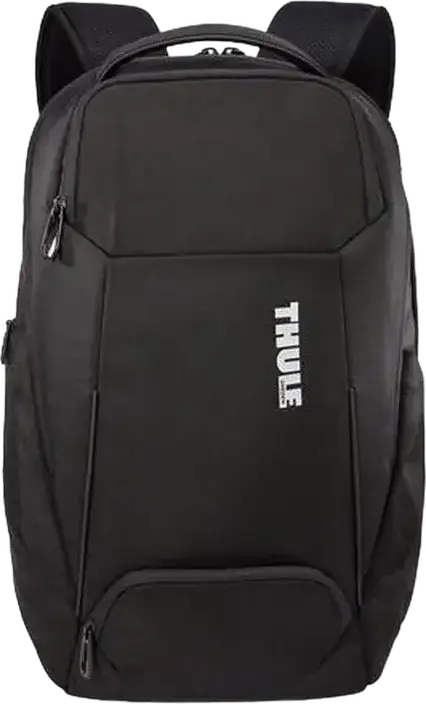 Rucsac pentru laptop Thule Accent 26L, Negru, Poliester reciclat 1680D, Compatibil cu laptop până la 15.6" sau MacBook 16", Compartiment SafeZone, Rezistent la apă