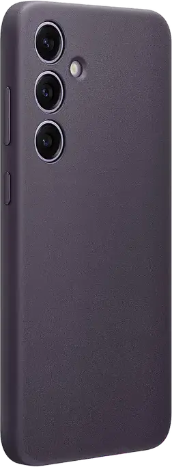 Samsung Vegan Leather Case Dark Violet for Galaxy S24+, GP-FPS926HCAVW, Bio-Based Polyurethane & PC Material with Recycled Content, Slim Fit Protective Cover