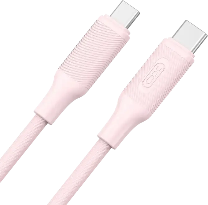 Cablu încărcare și sincronizare XO NB-Q265B, USB Type-C/USB Type-C, 1m, Roz