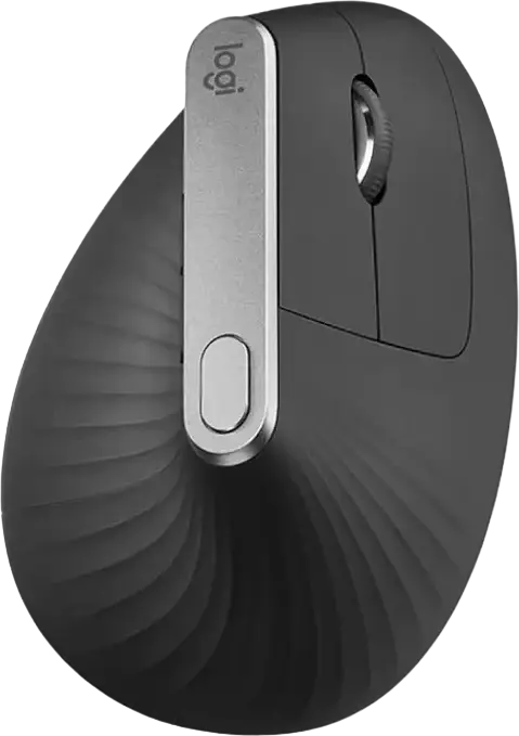 Logitech MX Vertical Ergonomic Wireless Mouse, Connection Type: -1, 57° Angle Design to Reduce Muscle Strain, Advanced Optical Sensor, Bluetooth & Unifying Receiver, USB-C Rechargeable