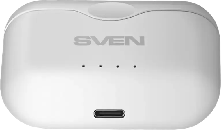 Casca Wireless TWS SVEN E-701BT, Căști In-Ear cu Bluetooth și Etui de Încărcare, Control Tactil, Microfon Integrat, USB Type-C, Culoare: Albe