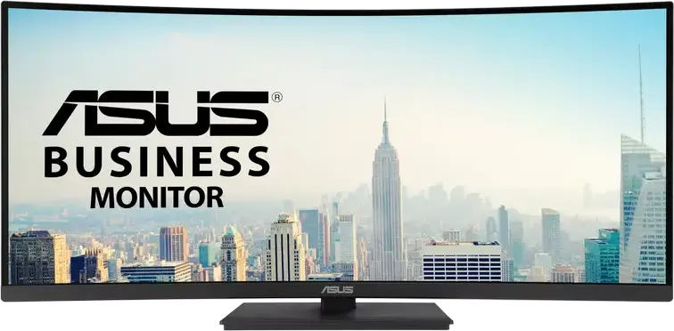 ASUS VA34VCPSR 34" UltraWide Curved Monitor, UWQHD 3440 x 1440, VA Panel, 1500R, 100Hz, HDR10, USB-C 96W Power Delivery, RJ45 Ethernet, Adaptive-Sync, Black
