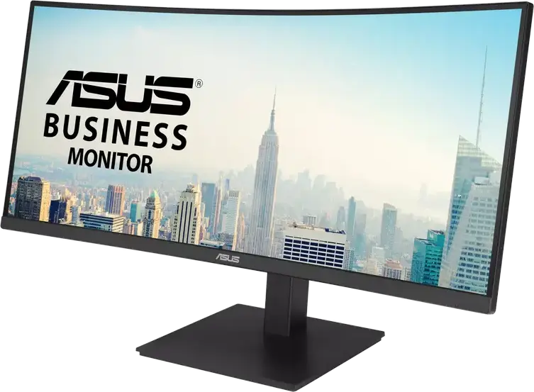 ASUS VA34VCPSR 34" UltraWide Curved Monitor, UWQHD 3440 x 1440, VA Panel, 1500R, 100Hz, HDR10, USB-C 96W Power Delivery, RJ45 Ethernet, Adaptive-Sync, Black