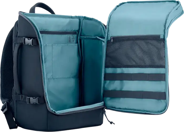 HP Travel 25 Laptop Backpack for 15.6 inch Laptops, 25L Capacity, Water Resistant Polyester, Iron Grey, with Tablet and Phone Pockets, Unisex