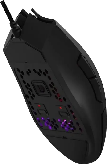 Bloody L65 Max Wired Gaming Mouse, Stone Black, MAX BC3332-A 12K Sensor, 12,000 CPI, 8000 fps, 512 KB Onboard Memory, RGB Backlit, Honeycomb Design, Teflon Feet, USB Interface