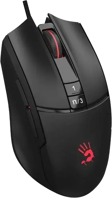 Bloody L65 Max Wired Gaming Mouse, Stone Black, MAX BC3332-A 12K Sensor, 12,000 CPI, 8000 fps, 512 KB Onboard Memory, RGB Backlit, Honeycomb Design, Teflon Feet, USB Interface