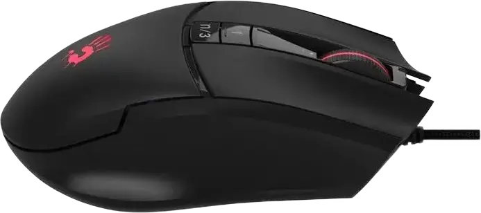 Bloody L65 Max Wired Gaming Mouse, Stone Black, MAX BC3332-A 12K Sensor, 12,000 CPI, 8000 fps, 512 KB Onboard Memory, RGB Backlit, Honeycomb Design, Teflon Feet, USB Interface