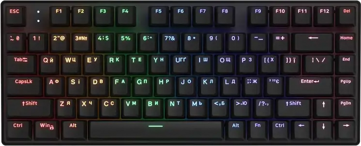Tastatură HATOR Icefall Mecha TKL, Fără fir, Negru