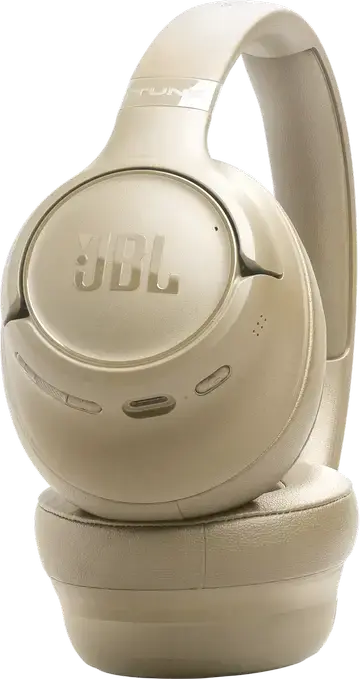 Casca Wireless Over-Ear JBL Tune 730BT, Bej, Sunet Pure Bass, Difuzoare 40mm, Baterie până la 76h, Încărcare Rapidă, Conexiune Multi-point, Pliabilă