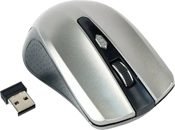 Gembird MUSW-4B-04 Wireless Optical Mouse, Ambidextrous Design, 4 Buttons, 800/1200/1600 DPI, 2.4 GHz Wireless, 10m Range, ABS Plastic, Black/Grey